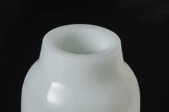 Robert Kuo Contemporary Urn Shape Vase in Bai Jade Peking Glass by Robert Kuo - 3834961
