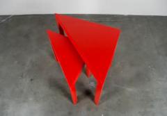 Robert Kuo Corner Nesting Table Red Lacquer by Robert Kuo Set of 2 Limited Edition - 3830104