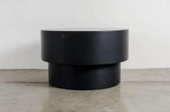 Robert Kuo Drum Table Black Lacquer by Robert Kuo Handmade Limited Edition - 3831500