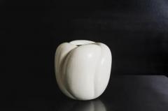 Robert Kuo Four Petal Cream Lacquer Pot by Robert Kuo Limited Edition - 3829998