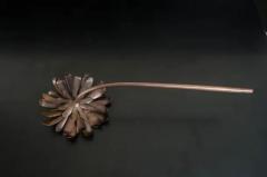 Robert Kuo Gerber Daisy Flower Sculpture Antique Copper by Robert Kuo Hand Repousse - 3830239