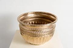 Robert Kuo Gold Tang Design Pot 24 Karat Gold Plate by Robert Kuo Hand Repousse Limited - 3830242