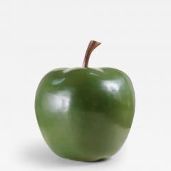 Robert Kuo Green Apple Lacquer Sculpture w Copper Stem by Robert Kuo Limited Edition - 3848852