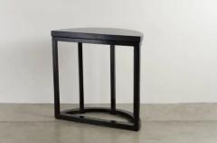 Robert Kuo Half Round Table Black Lacquer by Robert Kuo Handmade Limited Edition - 3830353