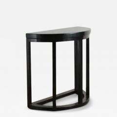 Robert Kuo Half Round Table Black Lacquer by Robert Kuo Handmade Limited Edition - 3835930