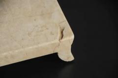 Robert Kuo Han Bai Yu Stone Elevated Tray by Robert Kuo Hand Carved Limited Edition - 3836707