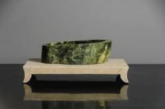 Robert Kuo Han Bai Yu Stone Elevated Tray by Robert Kuo Hand Carved Limited Edition - 3836727