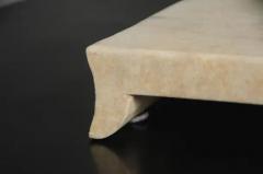 Robert Kuo Han Bai Yu Stone Elevated Tray by Robert Kuo Hand Carved Limited Edition - 3836731