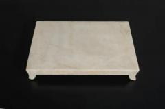 Robert Kuo Han Bai Yu Stone Elevated Tray by Robert Kuo Hand Carved Limited Edition - 3836708