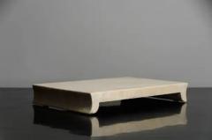 Robert Kuo Han Bai Yu Stone Elevated Tray by Robert Kuo Hand Carved Limited Edition - 3836709