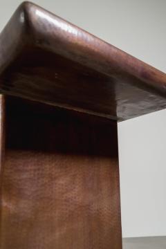 Robert Kuo Hand Repouss Antiqued Copper Temple Console by Robert Kuo Limited Edition - 4513532