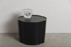 Robert Kuo High Tang Drumstool Black Lacquer by Robert Kuo Hand Repousse Limited - 3830146