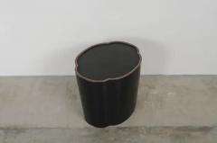 Robert Kuo High Tang Drumstool Black Lacquer by Robert Kuo Hand Repousse Limited - 3830147