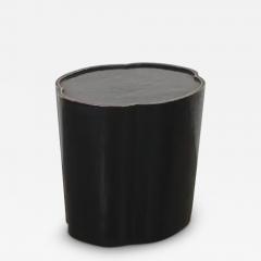 Robert Kuo High Tang Drumstool Black Lacquer by Robert Kuo Hand Repousse Limited - 3835882