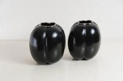 Robert Kuo High Tang Vase Black Lacquer by Robert Kuo Handmade Limited Edition - 3830161