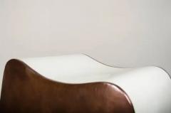 Robert Kuo Indented Seat Cream Lacquer and Copper by Robert Kuo Limited Edition - 3830040