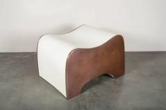 Robert Kuo Indented Seat Cream Lacquer and Copper by Robert Kuo Limited Edition - 3830041