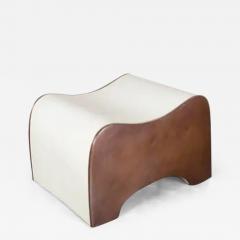 Robert Kuo Indented Seat Cream Lacquer and Copper by Robert Kuo Limited Edition - 3832692
