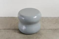 Robert Kuo Large Mallet Drumstool Grey Lacquer by Robert Kuo Limited - 3831550