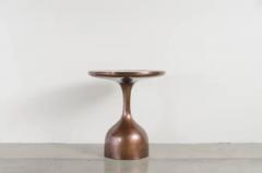 Robert Kuo Le Verre Table with Cream Lacquer Top by Robert Kuo Hand Repousse Limited - 3830211