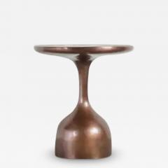 Robert Kuo Le Verre Table with Cream Lacquer Top by Robert Kuo Hand Repousse Limited - 3835909