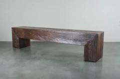 Robert Kuo Long Woodgrain Bench Antique Copper by Robert Kuo Limited Edition - 3830005