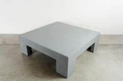 Robert Kuo Low Square Table in Grey Lacquer by Robert Kuo Limited Edition - 3830365