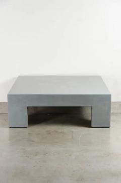 Robert Kuo Low Square Table in Grey Lacquer by Robert Kuo Limited Edition - 3830366
