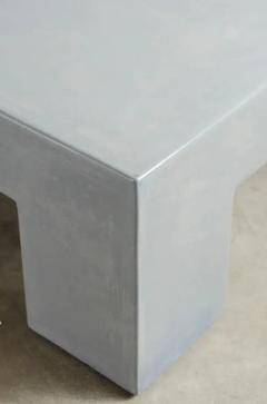 Robert Kuo Low Square Table in Grey Lacquer by Robert Kuo Limited Edition - 3830368