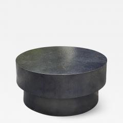 Robert Kuo Modern Robert Kuo Pounded Copper Double Drum Coffee Table - 2190238