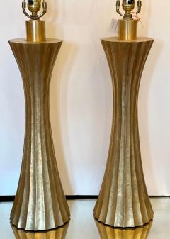 Robert Kuo Modern Robert Kuo for McGuire Gold Plated Lamps a Pair - 2431732