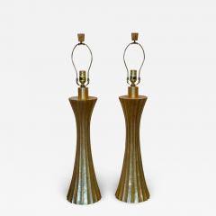 Robert Kuo Modern Robert Kuo for McGuire Gold Plated Lamps a Pair - 2436179
