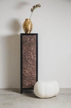 Robert Kuo Narrow Cabinet with Gobi Design Single Door by Robert Kuo Limited Edition - 3830293
