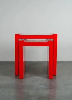 Robert Kuo Nesting Tables with Flange Corners Set of Two by Robert Kuo Limited Edition - 3830002