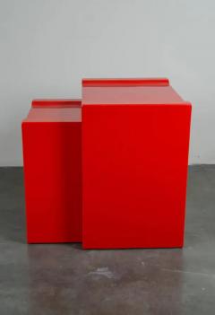 Robert Kuo Nesting Tables with Flange Corners Set of Two by Robert Kuo Limited Edition - 3830003