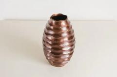 Robert Kuo Ola Vase Antique Copper by Robert Kuo Hand Repousse Limited Edition - 3831536