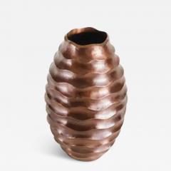 Robert Kuo Ola Vase Antique Copper by Robert Kuo Hand Repousse Limited Edition - 3836208