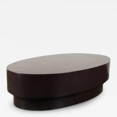 Robert Kuo Oval Coffee Table Copper by Robert Kuo Hand Repouss Limited Edition - 3835876