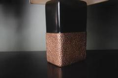 Robert Kuo Pebble Lamp Black Lacquer and Copper by Robert Kuo Limited Edition - 3830029