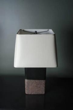 Robert Kuo Pebble Lamp Black Lacquer and Copper by Robert Kuo Limited Edition - 3830031