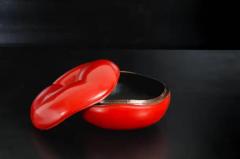 Robert Kuo Persimmon Box Red Lacquer by Robert Kuo Hand Repousse Limited Edition - 3830268