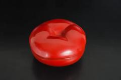 Robert Kuo Persimmon Box Red Lacquer by Robert Kuo Hand Repousse Limited Edition - 3830269