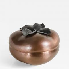 Robert Kuo Persimmon Sculpture Copper by Robert Kuo Hand Repousse Limited Edition - 3835925
