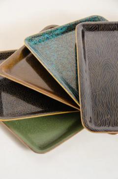 Robert Kuo Rectangular Tray Mediterranean Design by Robert Kuo Handmade Cloisonne - 3831575