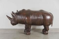 Robert Kuo Rhinoceros Sculpture Antique Copper by Robert Kuo One of a Kind - 3830281