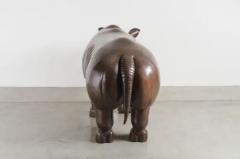 Robert Kuo Rhinoceros Sculpture Antique Copper by Robert Kuo One of a Kind - 3830282