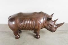 Robert Kuo Rhinoceros Sculpture Antique Copper by Robert Kuo One of a Kind - 3830284