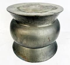 Robert Kuo Robert Kuo Metal Indian Style Drum Side Tables Two Available - 4663524