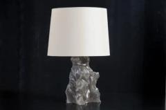 Robert Kuo Scholar Rock Lamp Smoke Crystal by Robert Kuo Hand Repousse Limited Edition - 3830272