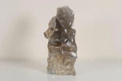 Robert Kuo Scholar Rock Smoke Crystal by Robert Kuo Hand Carved Limited Edition - 3830135